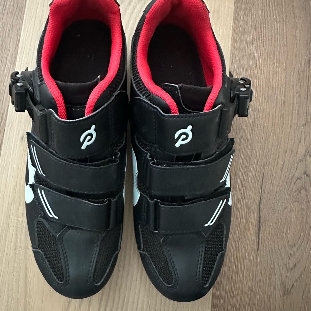 Peloton Black and White Cycling Shoes